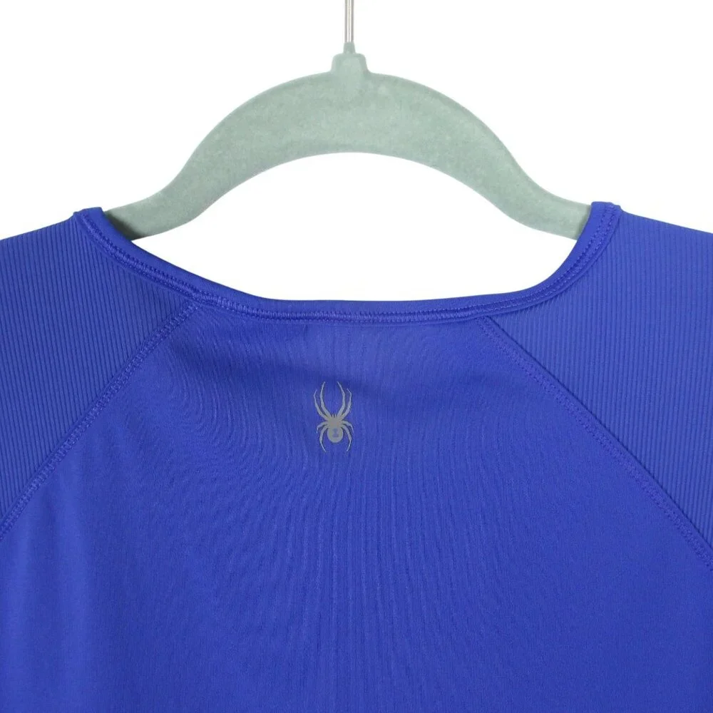 Spyder Tee Top Active Short Sleeve Crew Neck Size M Perennial Blue Athleisure - Picture 6 of 7